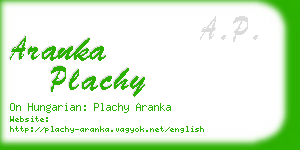 aranka plachy business card